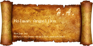 Holman Angelika névjegykártya